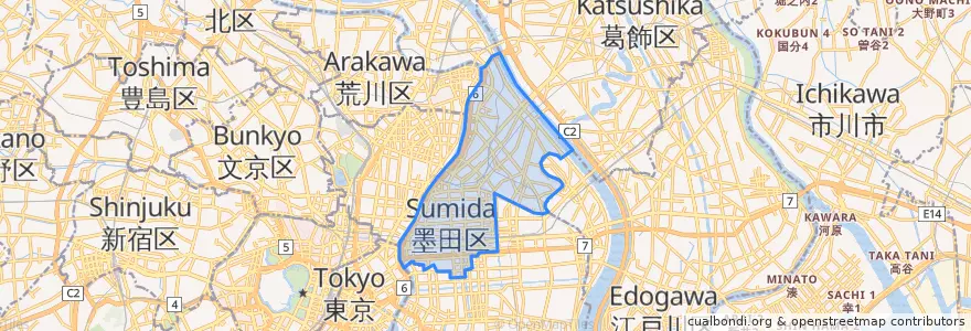 Mapa de ubicacion de Сумида.