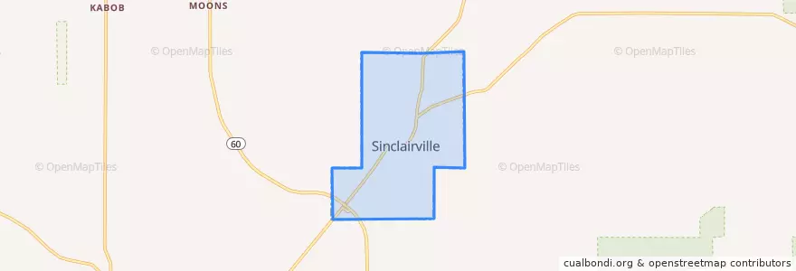 Mapa de ubicacion de Sinclairville.