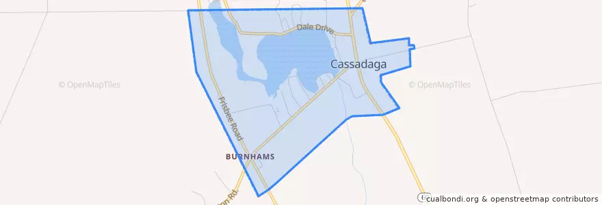 Mapa de ubicacion de Cassadaga.
