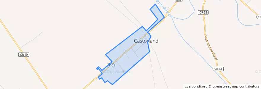 Mapa de ubicacion de Castorland.