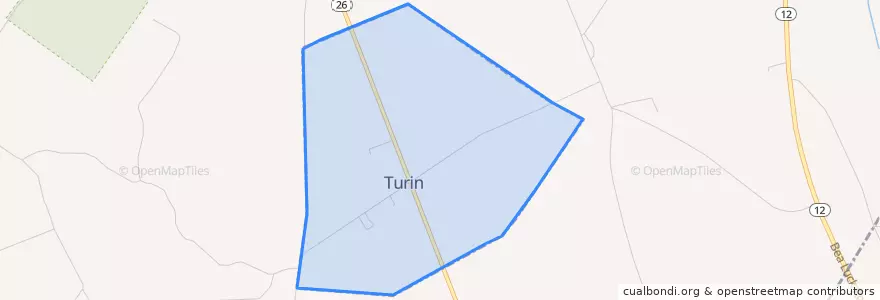 Mapa de ubicacion de Turin.