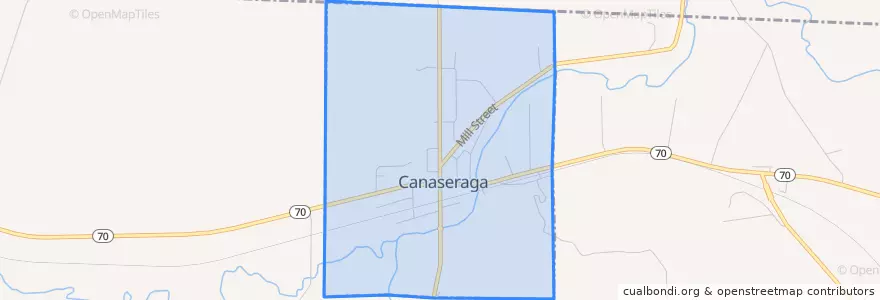 Mapa de ubicacion de Canaseraga.