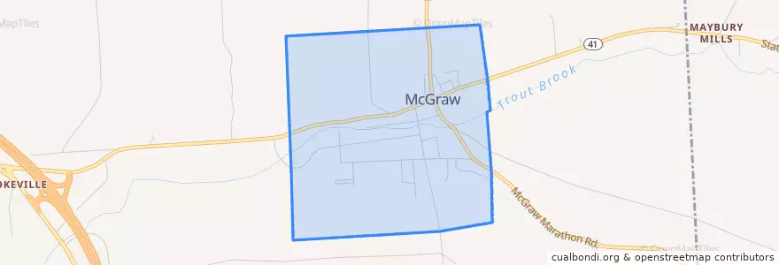 Mapa de ubicacion de McGraw.
