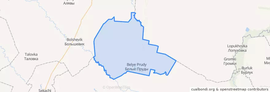 Mapa de ubicacion de Белопрудское сельское поселение.