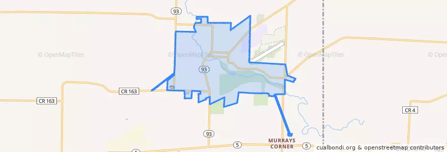 Mapa de ubicacion de Village of Akron.