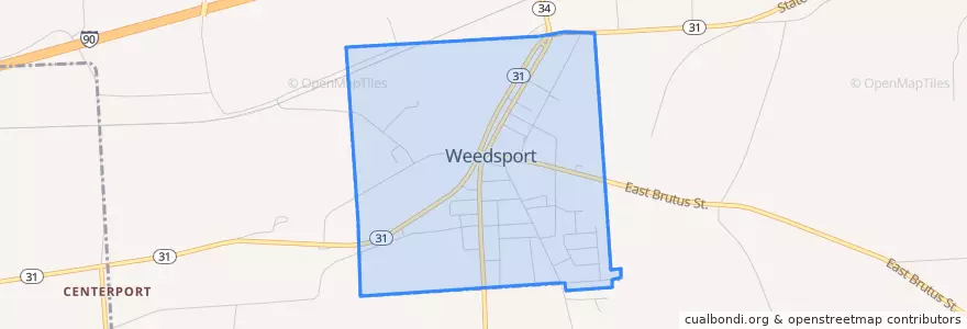 Mapa de ubicacion de Weedsport.