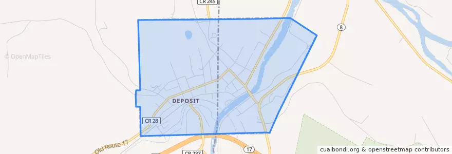 Mapa de ubicacion de Deposit.