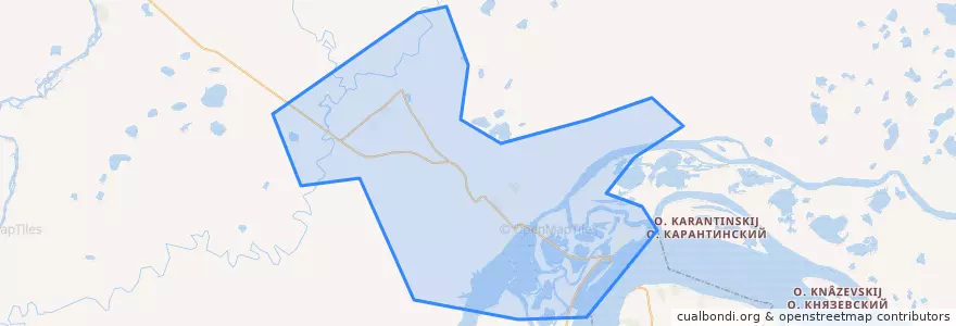 Mapa de ubicacion de городской округ Лабытнанги.