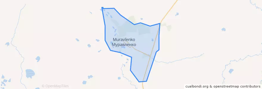 Mapa de ubicacion de городской округ Муравленко.
