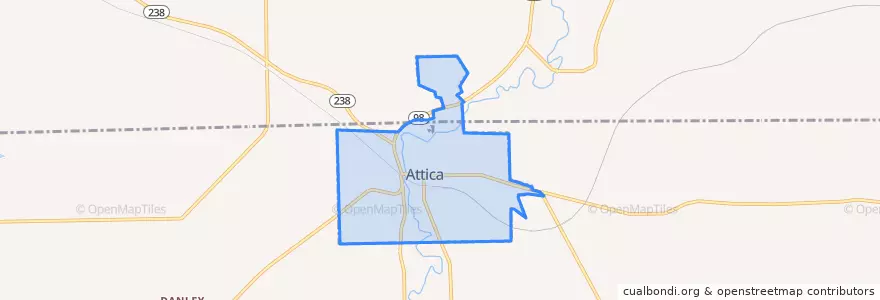 Mapa de ubicacion de Attica.