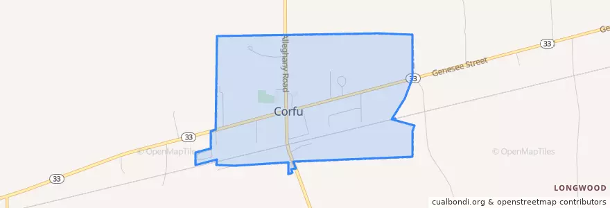 Mapa de ubicacion de Corfu.