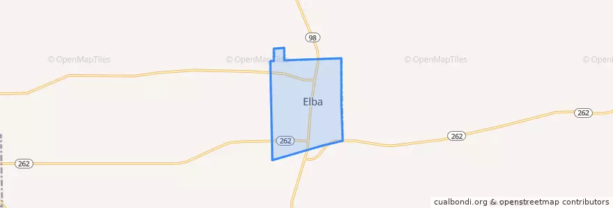Mapa de ubicacion de Elba.