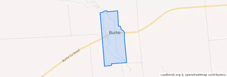 Mapa de ubicacion de Burke.
