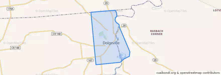 Mapa de ubicacion de Dolgeville.