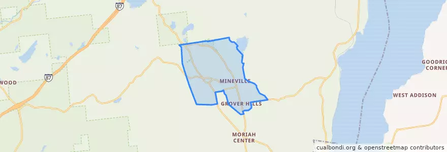 Mapa de ubicacion de Mineville-Witherbee.