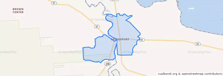 Mapa de ubicacion de Bridgeport.
