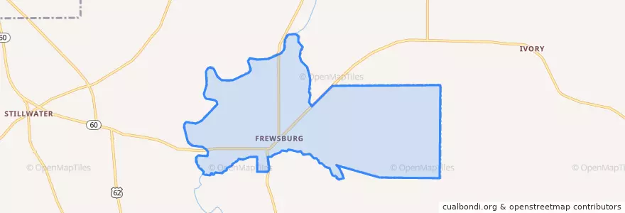 Mapa de ubicacion de Frewsburg.