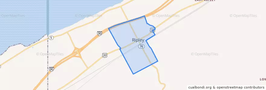Mapa de ubicacion de Ripley.