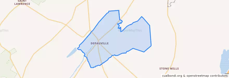 Mapa de ubicacion de Depauville.