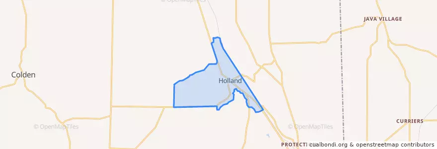 Mapa de ubicacion de Holland.