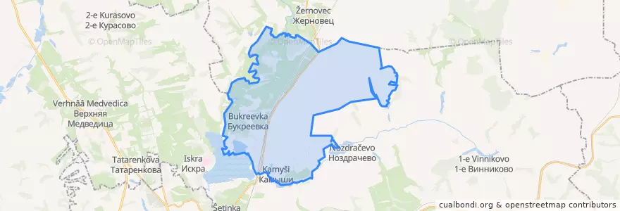 Mapa de ubicacion de Камышинский сельсовет.