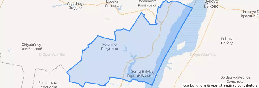 Mapa de ubicacion de Горнобалыклейское сельское поселение.