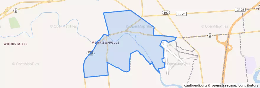Mapa de ubicacion de Morrisonville.