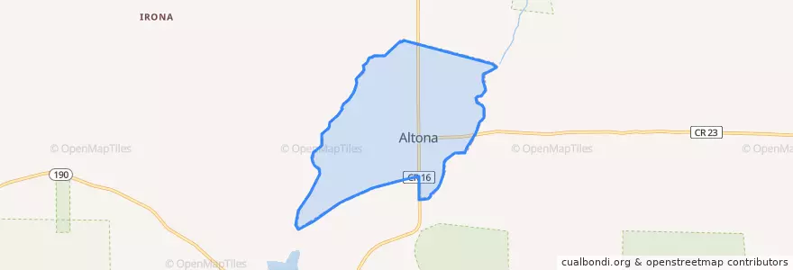 Mapa de ubicacion de Altona.