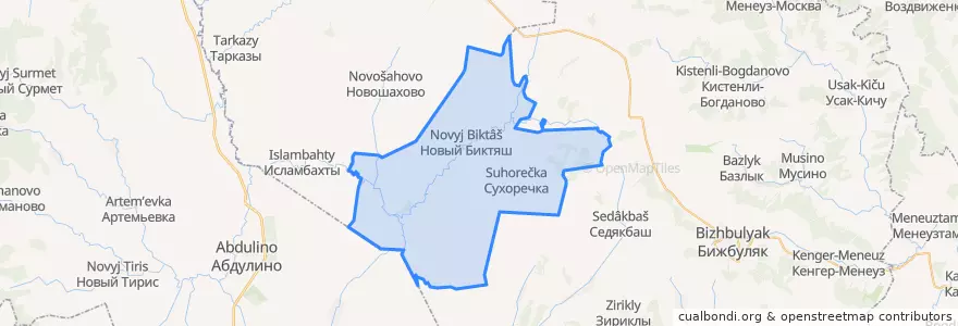 Mapa de ubicacion de Сухореченский сельсовет.
