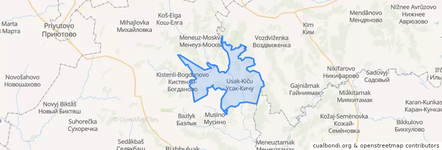 Mapa de ubicacion de Калининский сельсовет.