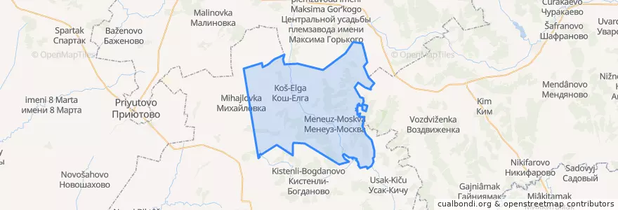 Mapa de ubicacion de Кош-Елгинский сельсовет.
