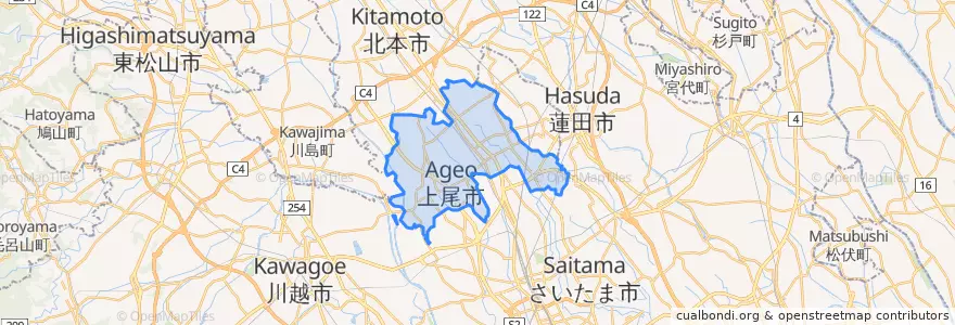 Mapa de ubicacion de Ageo.