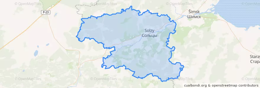 Mapa de ubicacion de Солецкий муниципальный округ.