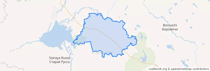 Mapa de ubicacion de Крестецкий район.