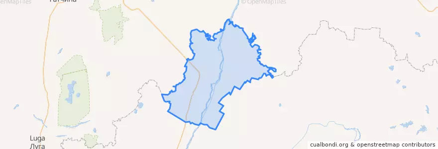 Mapa de ubicacion de Чудовский район.