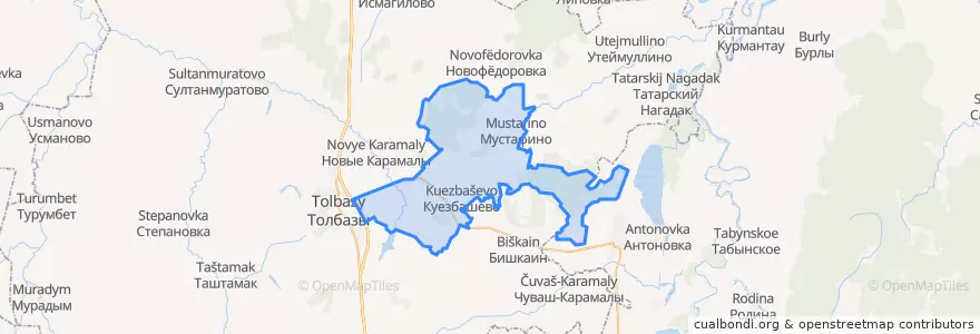Mapa de ubicacion de Батыровский сельсовет.