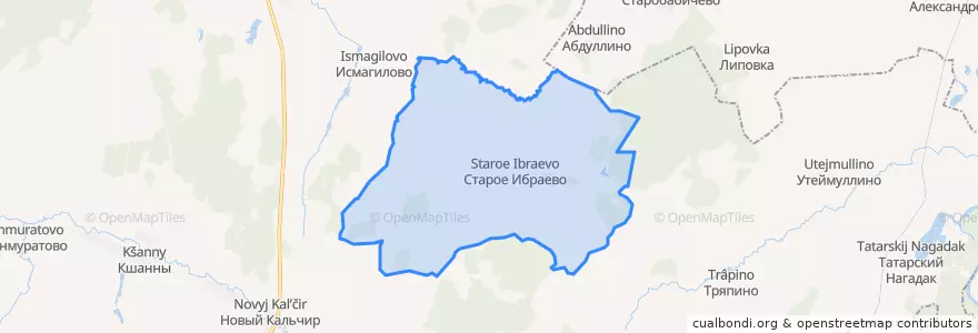 Mapa de ubicacion de Ибраевский сельсовет.
