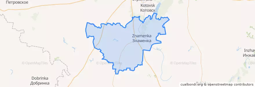 Mapa de ubicacion de Знаменский район.