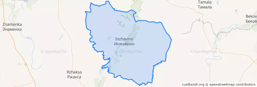 Mapa de ubicacion de Инжавинский район.