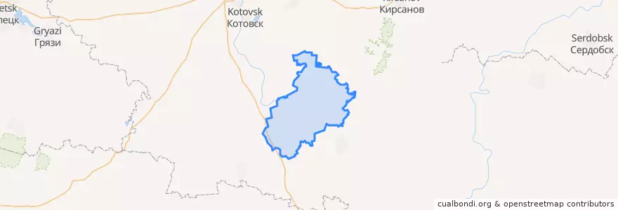Mapa de ubicacion de Ржаксинский район.