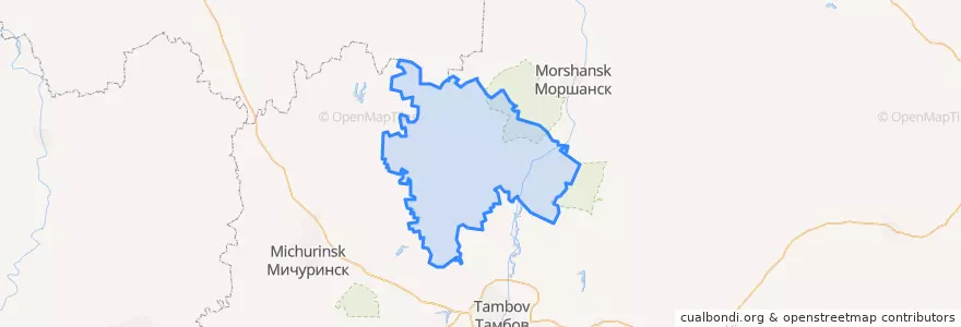 Mapa de ubicacion de Сосновский район.