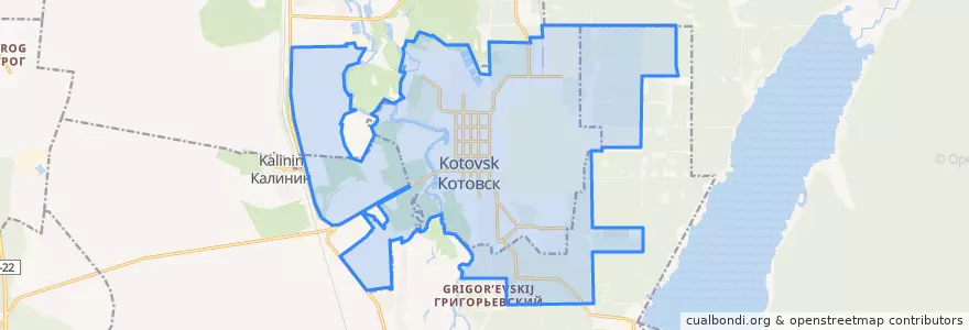 Mapa de ubicacion de городской округ Котовск.