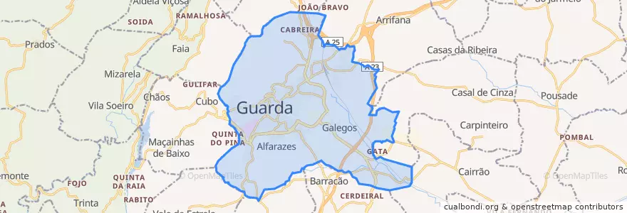 Mapa de ubicacion de غوآردا.