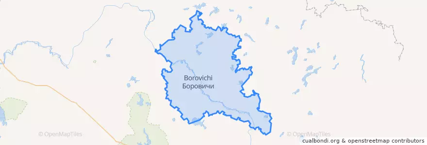 Mapa de ubicacion de Borovichsky District.