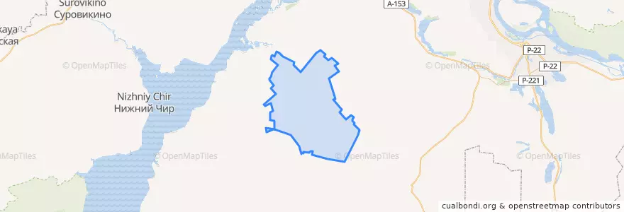 Mapa de ubicacion de Крепинское сельское поселение.