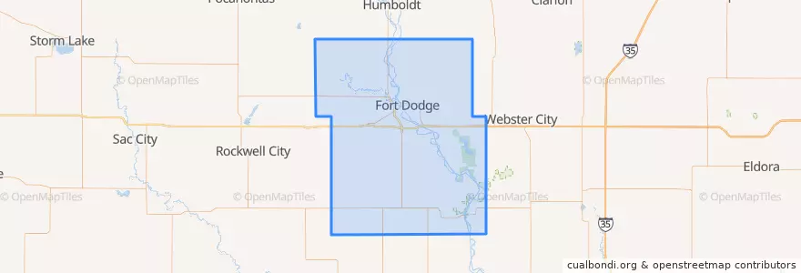 Mapa de ubicacion de Webster County.