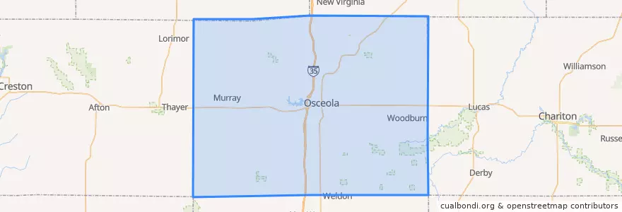 Mapa de ubicacion de Clarke County.