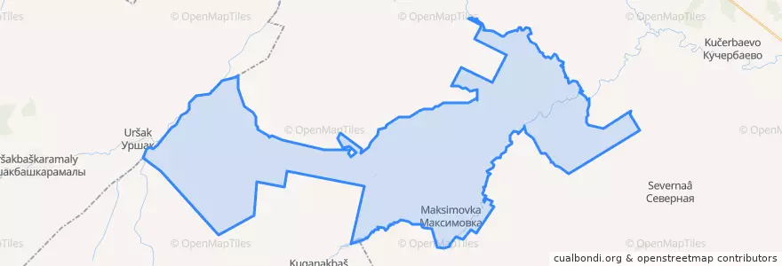 Mapa de ubicacion de Максимовский сельсовет.