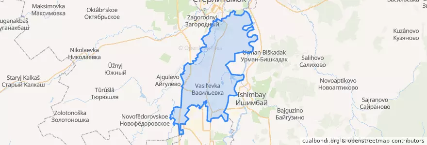 Mapa de ubicacion de Наумовский сельсовет.