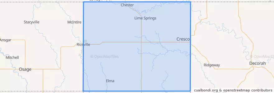 Mapa de ubicacion de Howard County.